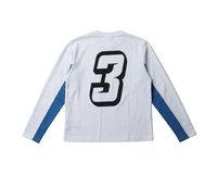 Moto Long Sleeve White Blue