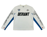 Moto Long Sleeve White Blue