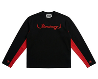 Moto Long Sleeve Black Red